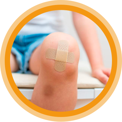 Pflaster am Knie