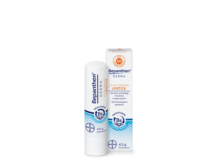 Bepanthen® DERMA Schützender Lipstick: Behandlung von trockenen, rissigen Lippen