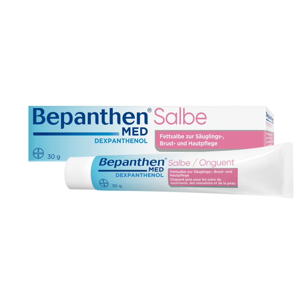 Bepanthen® MED Salbe: Behandlung von trocken-rissigen Hautstellen und Windeldermatitis