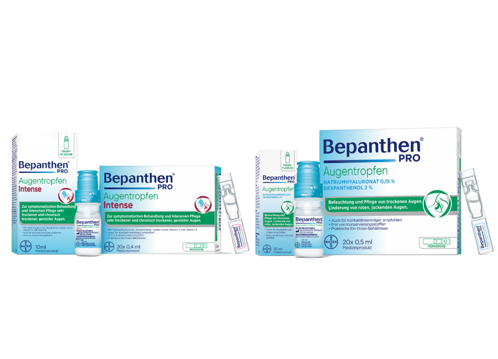 Bepanthen® PRO Augentropfen für trockene und gereizte Augen
