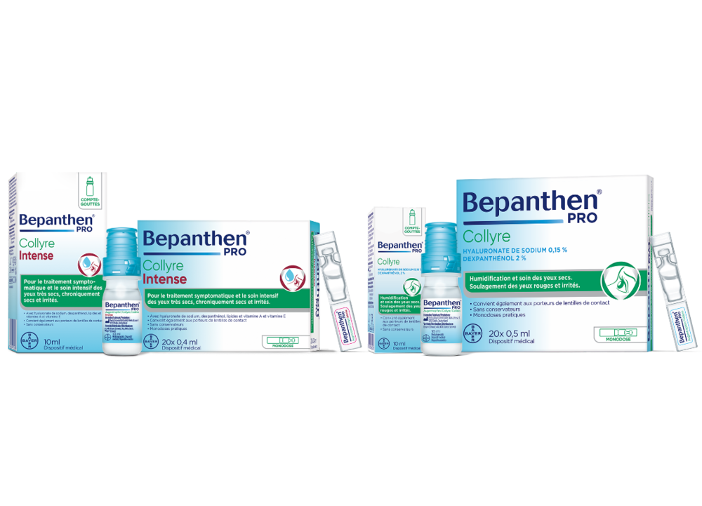 Bepanthen® PRO Collyre pour yeux secs et irrités